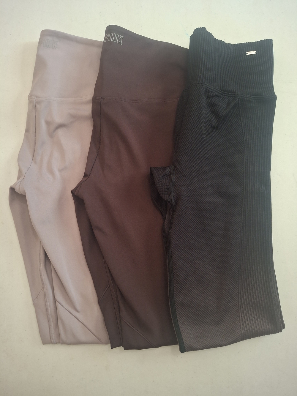 EUC Victoria's Secret PINK Leggings Set - Lilac, Burgundy, Black Ombre Burgundy